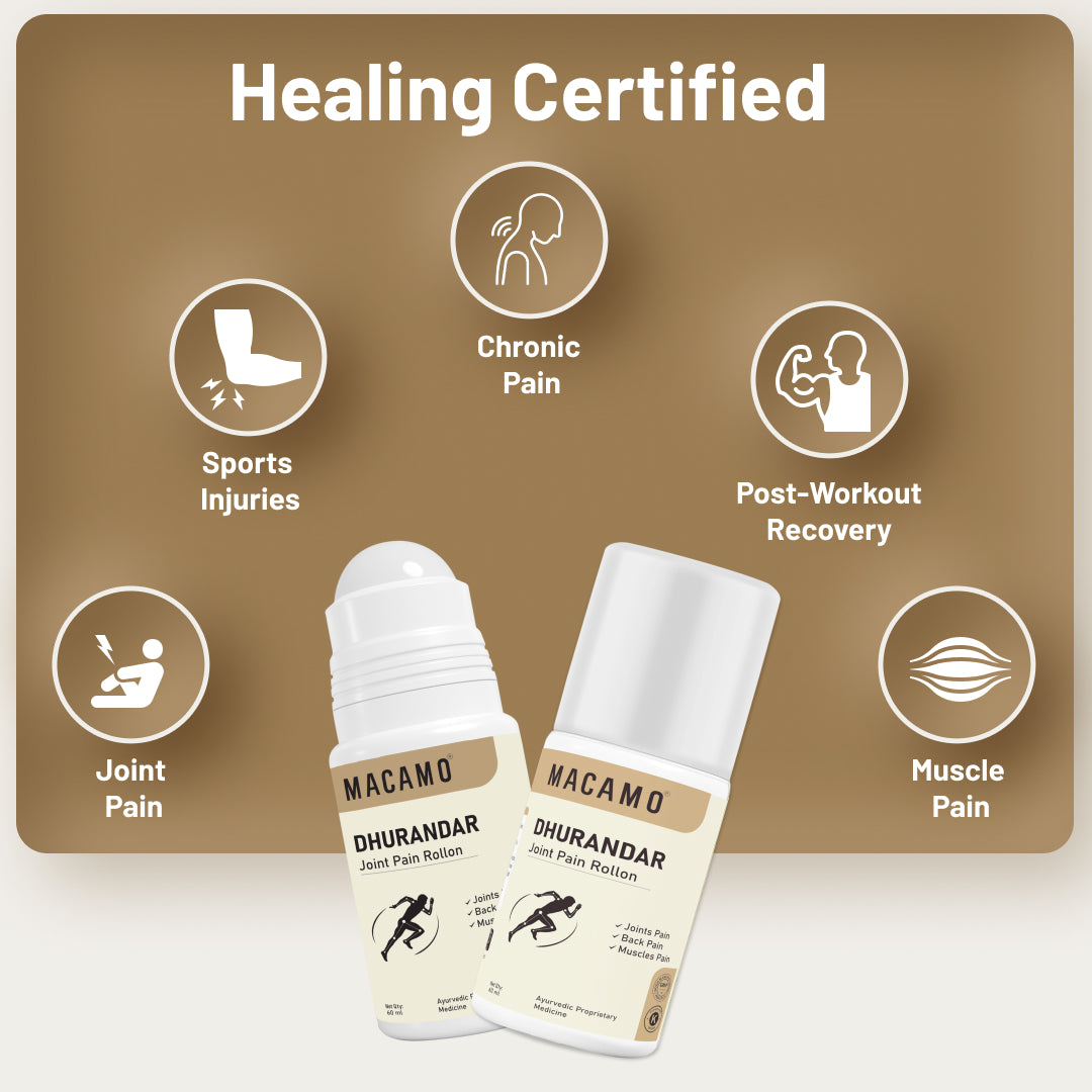 Dhurandar Joint Pain Roll On | Back Pain Roll On | Ayurvedic Roll On for Knee, Joint & Muscle Pain | Quick Relief from All Joint Pain