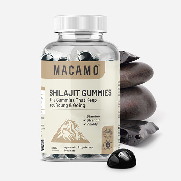 Macamo Shilajit Gummies | Best Shilajit Brand in India | Pure Himalayan Shilajit in Gummy Form | Original Shilajit Gummies (30 pcs) | No Added Sugar | Gelatin Free