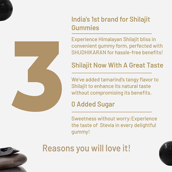 Macamo Shilajit Gummies | Best Shilajit Brand in India | Pure Himalayan Shilajit in Gummy Form | Original Shilajit Gummies (30 pcs) | No Added Sugar | Gelatin Free