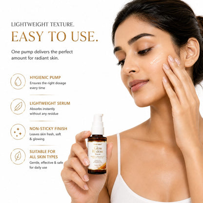 Brightens skin. Fades pigmentation. Restores your glow.