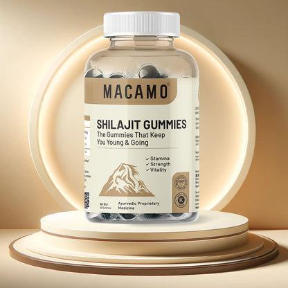 Macamo Shilajit Gummies | Best Shilajit Brand in India | Pure Himalayan Shilajit in Gummy Form | Original Shilajit Gummies (30 pcs) | No Added Sugar | Gelatin Free