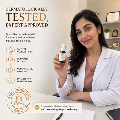 Brightens skin. Fades pigmentation. Restores your glow.