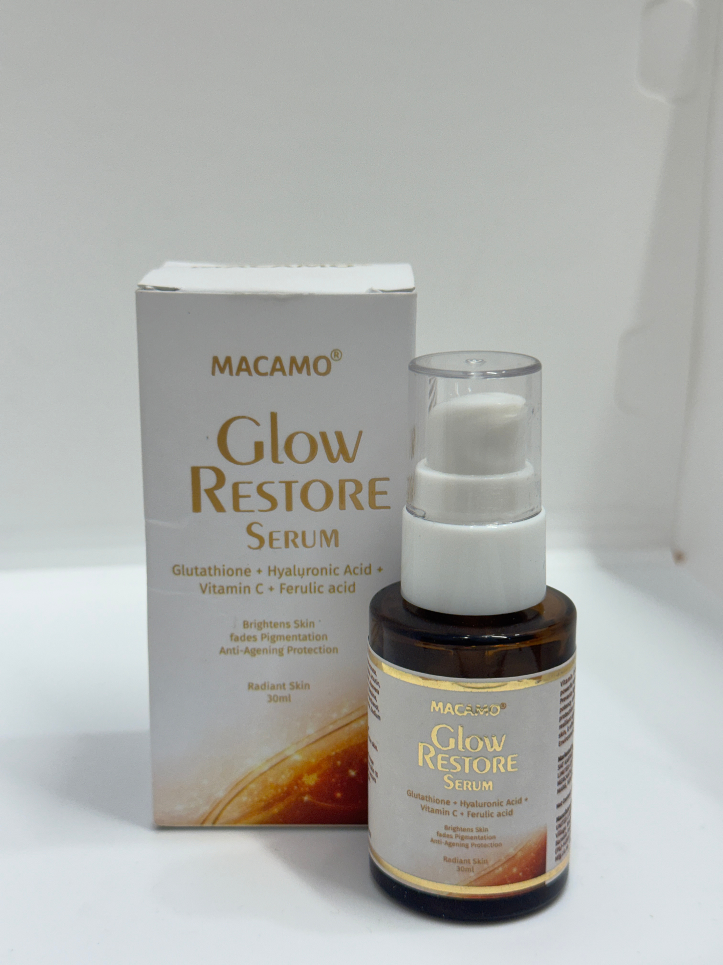 Brightens skin. Fades pigmentation. Restores your glow.