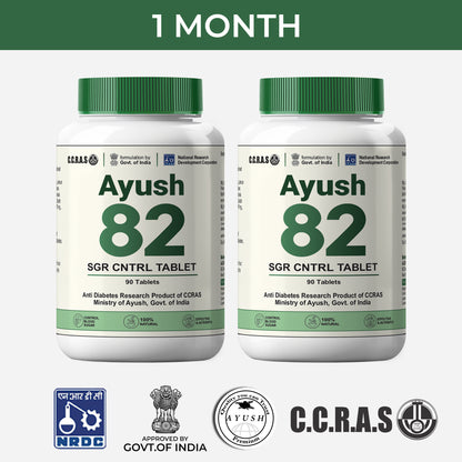 Ayush 82 SGR CNTRL Tablets | Ayurvedic Supplement for Diabetes in India | Ayurvedic Sugar Supplement by CCRAS | Sugar Tablets at ₹4/tablet