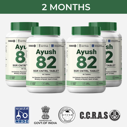 Ayush 82 SGR CNTRL Tablets | Ayurvedic Supplement for Diabetes in India | Ayurvedic Sugar Supplement by CCRAS | Sugar Tablets at ₹4/tablet